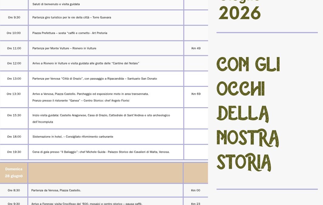 La Storica Lucana 2026 – XIX edizione